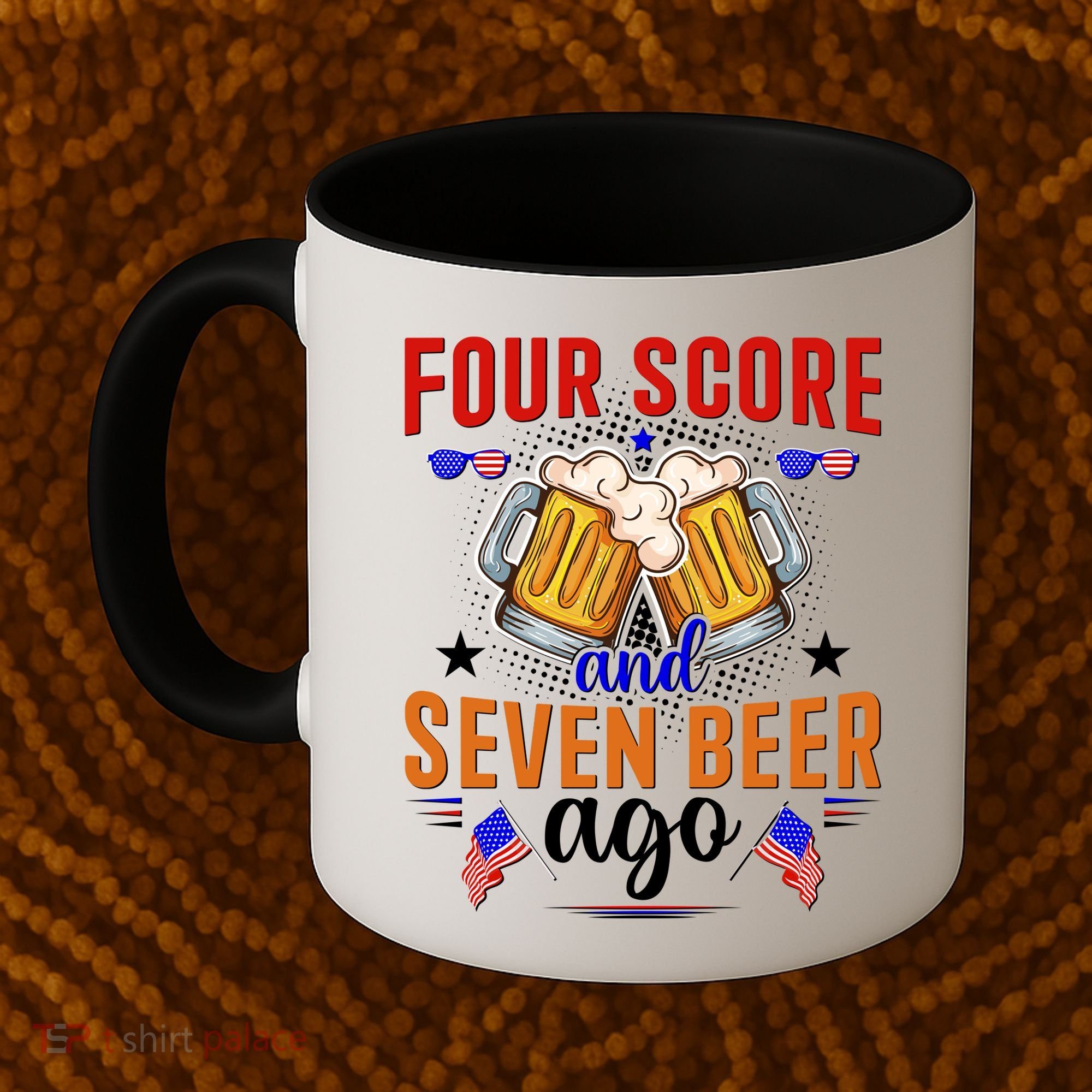 Four Score And Seven Beer Ago 4th Of July Coffee Mug
