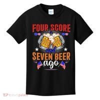 Four Score And Seven Beer Ago 4th Of July Kids T-Shirt thumb 0