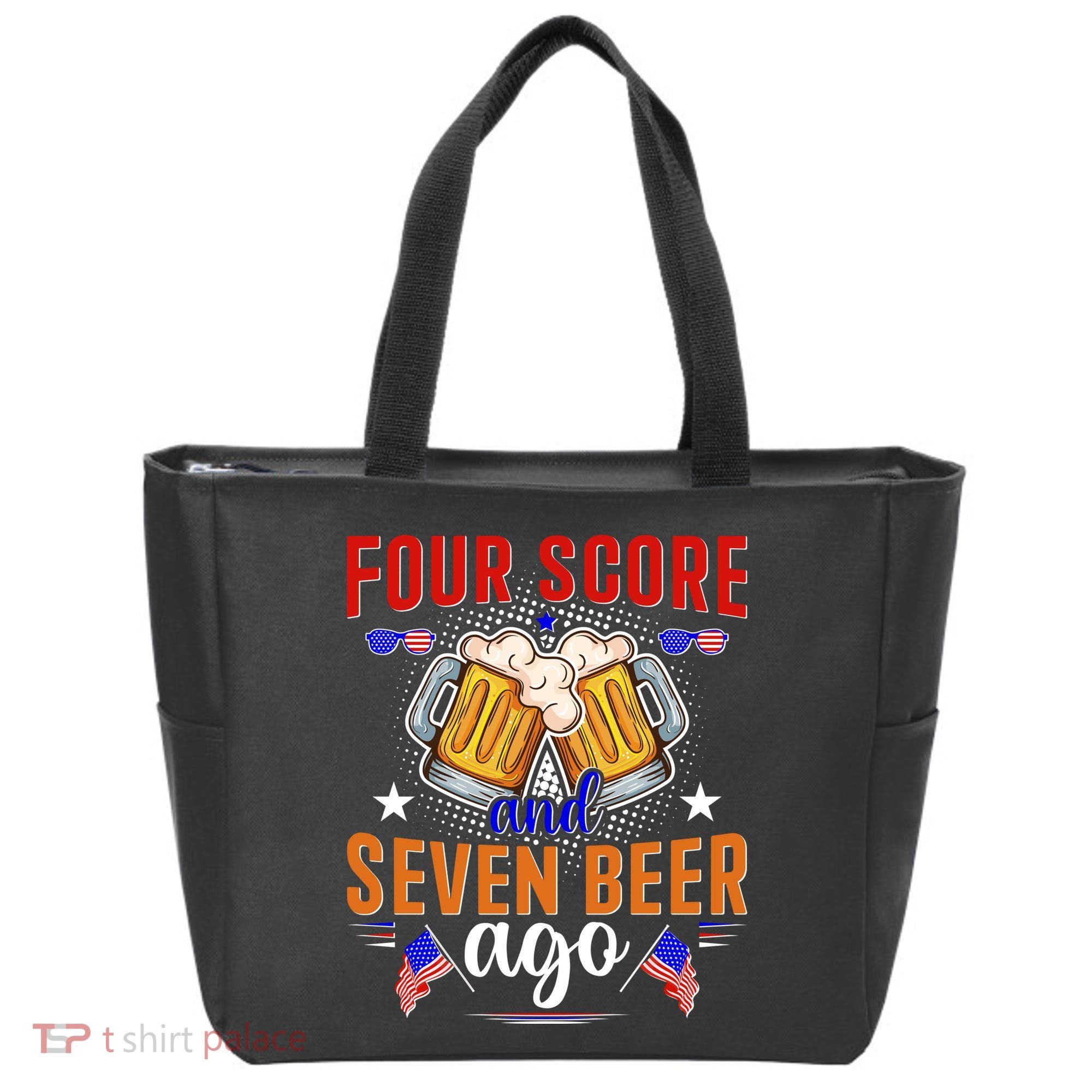 Four Score And Seven Beer Ago 4th Of July Tote Bag