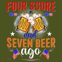 Four Score And Seven Beer Ago 4th Of July Mousepad thumb 1