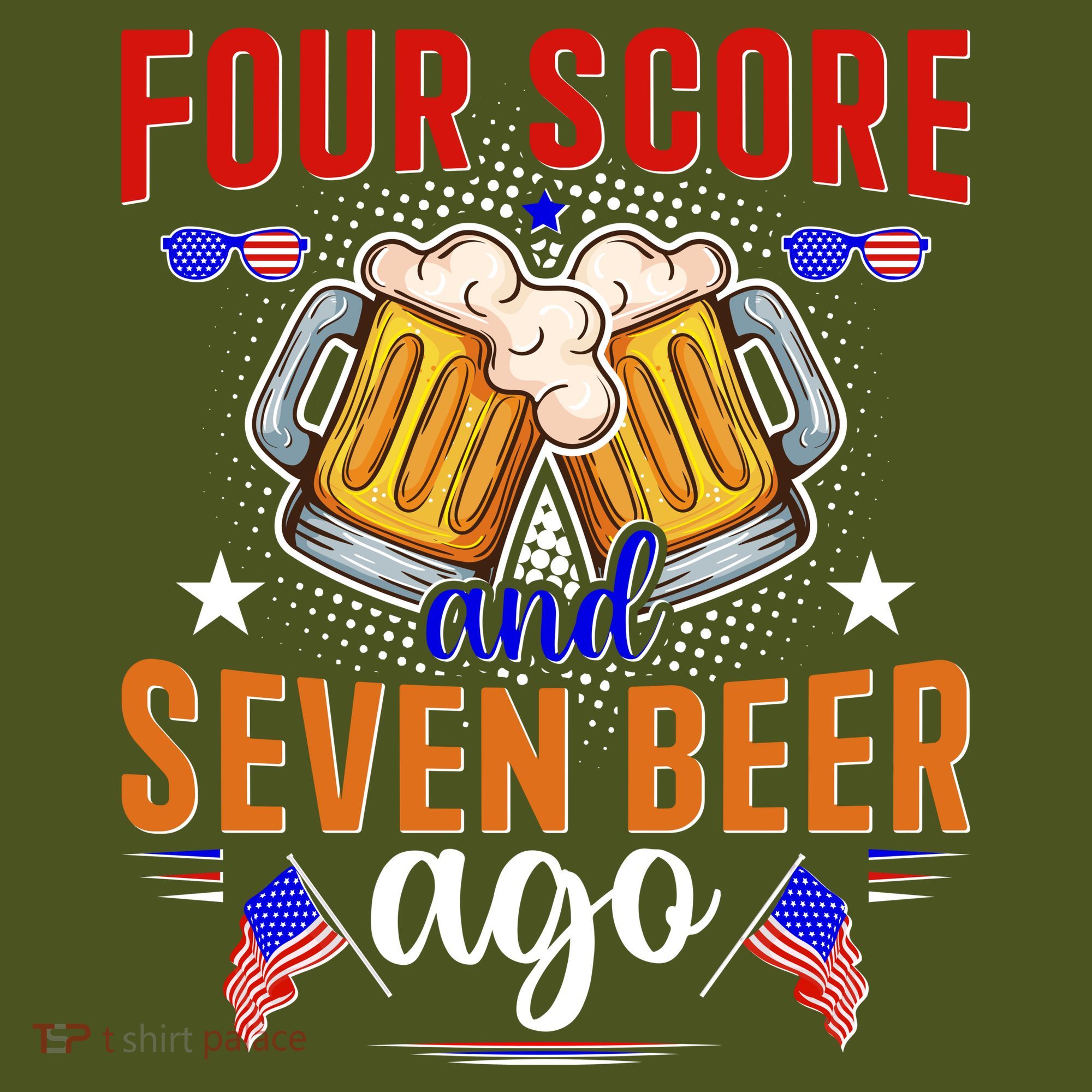 Four Score And Seven Beer Ago 4th Of July Mousepad
