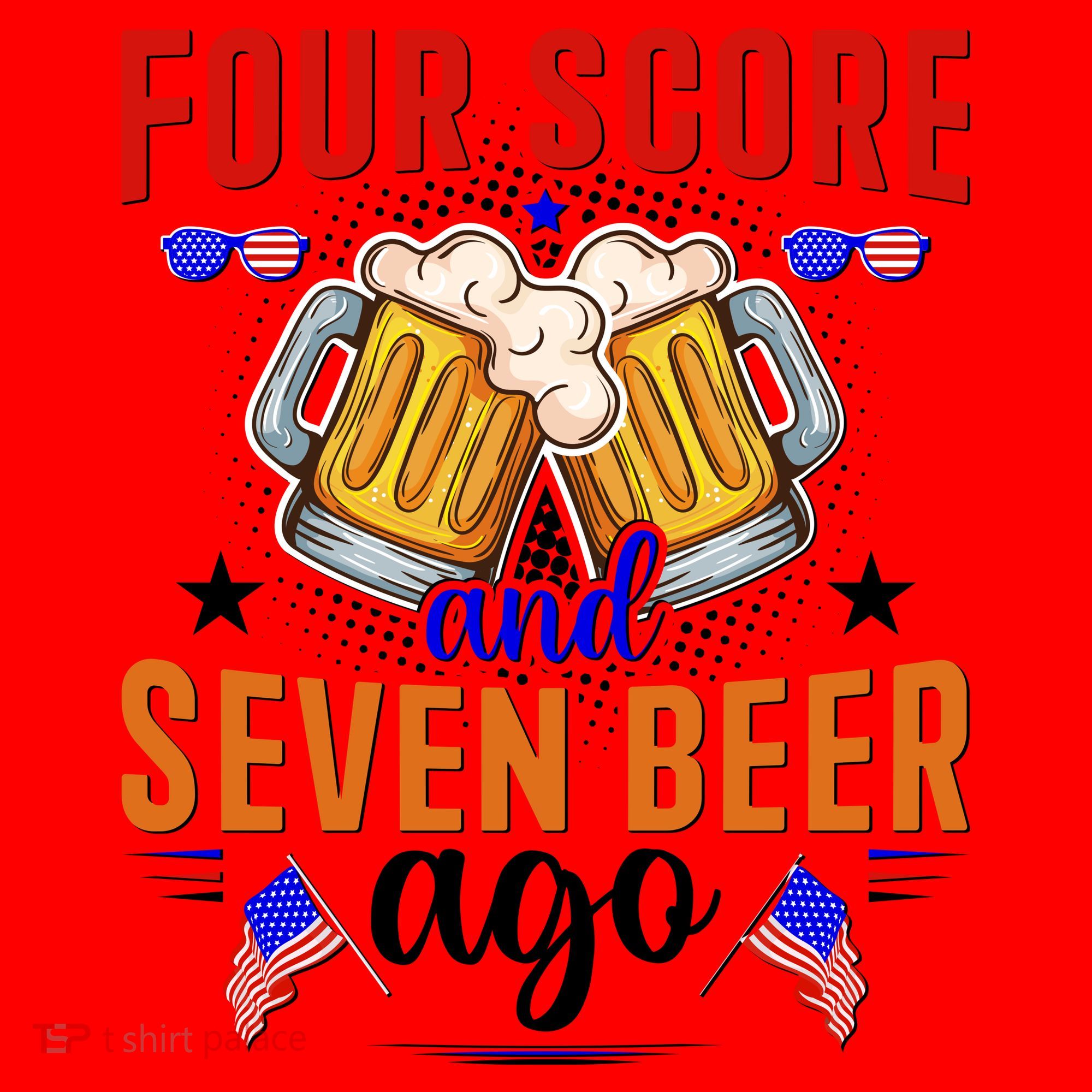Four Score And Seven Beer Ago 4th Of July Santa Hat