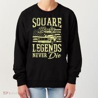 Funny Squarebody American Flag Classic Truck Women's Sweatshirt thumb 0