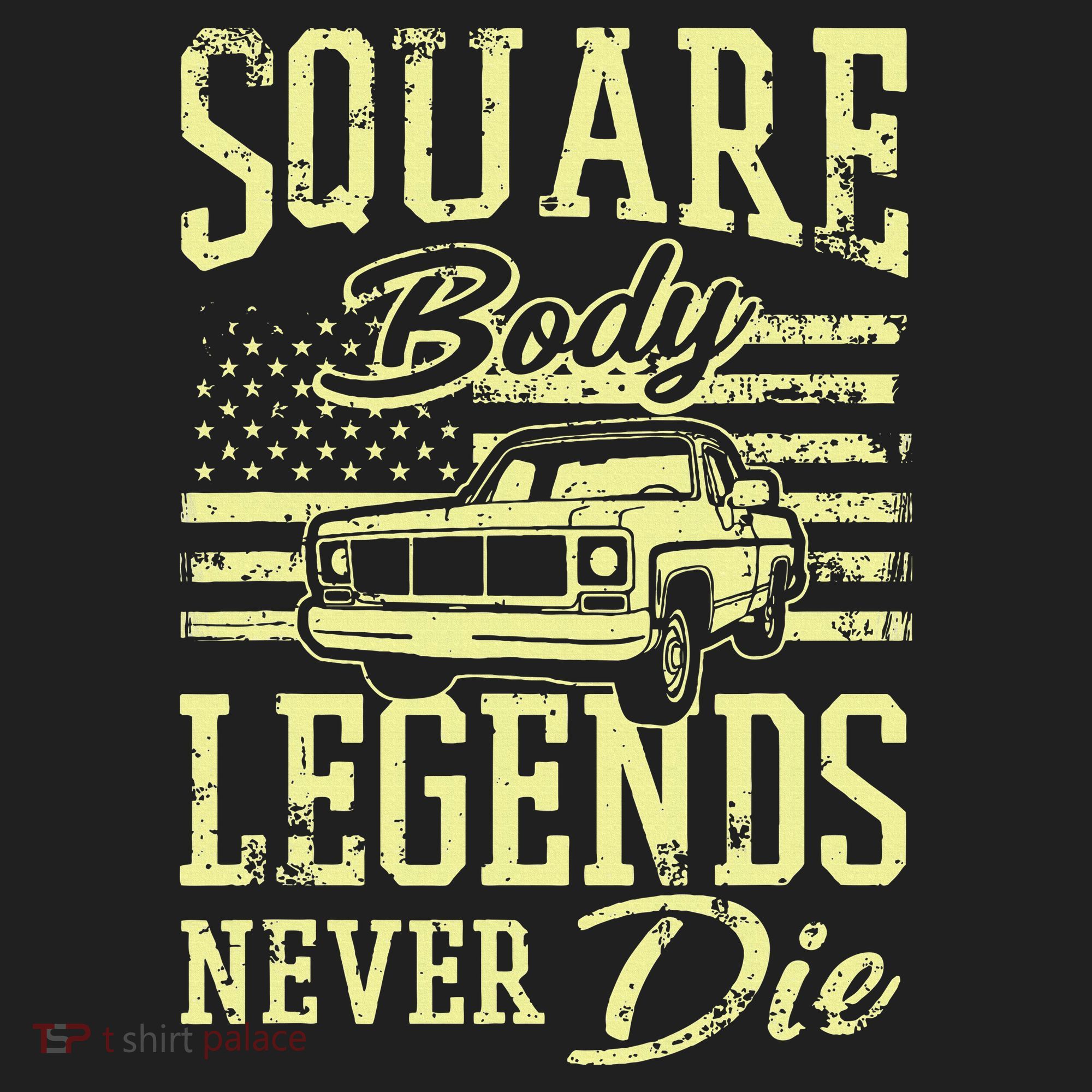 Funny Squarebody American Flag Classic Truck Women's Sweatshirt