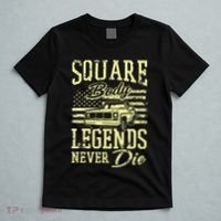 Funny Squarebody American Flag Classic Truck T-Shirt thumb 5