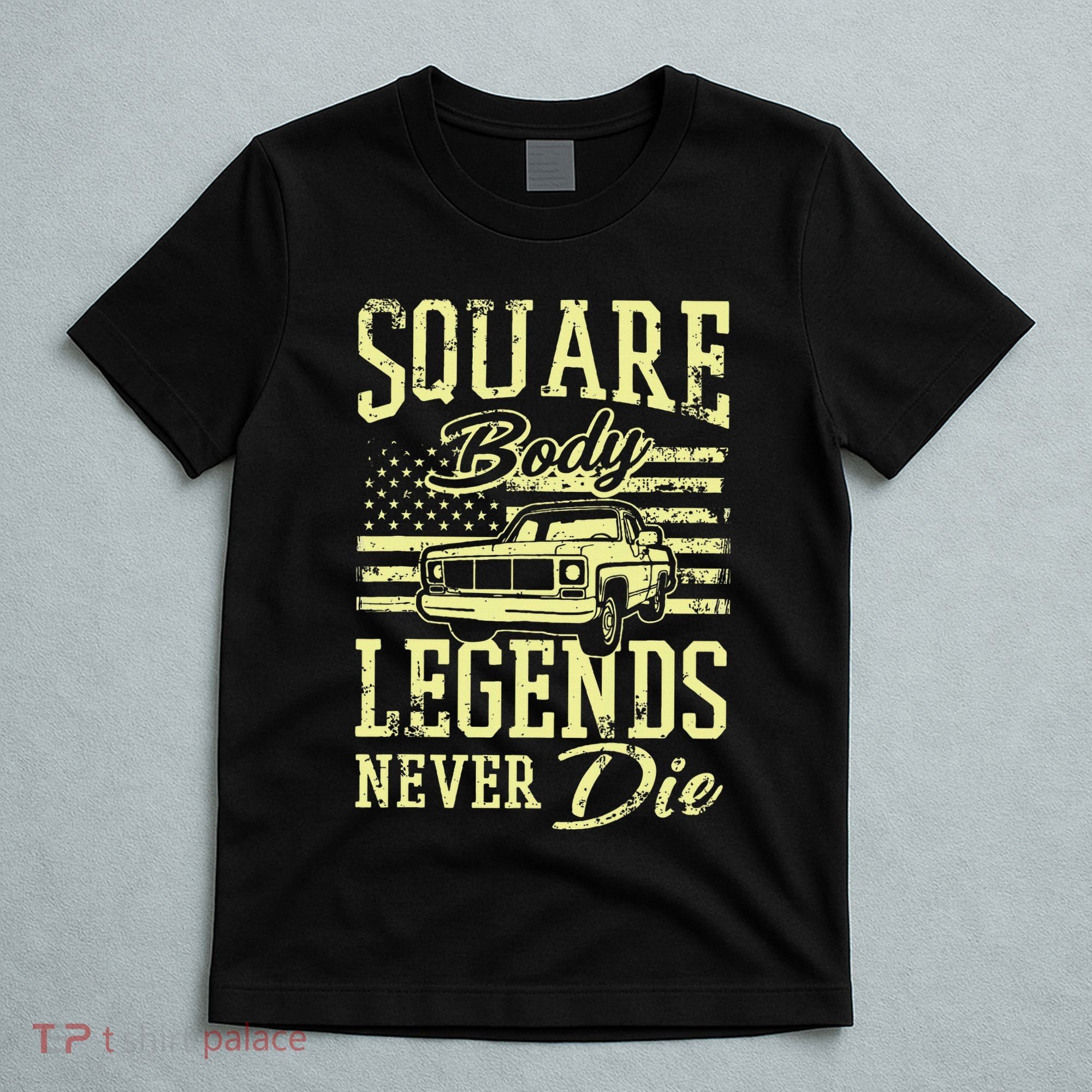 Funny Squarebody American Flag Classic Truck T-Shirt