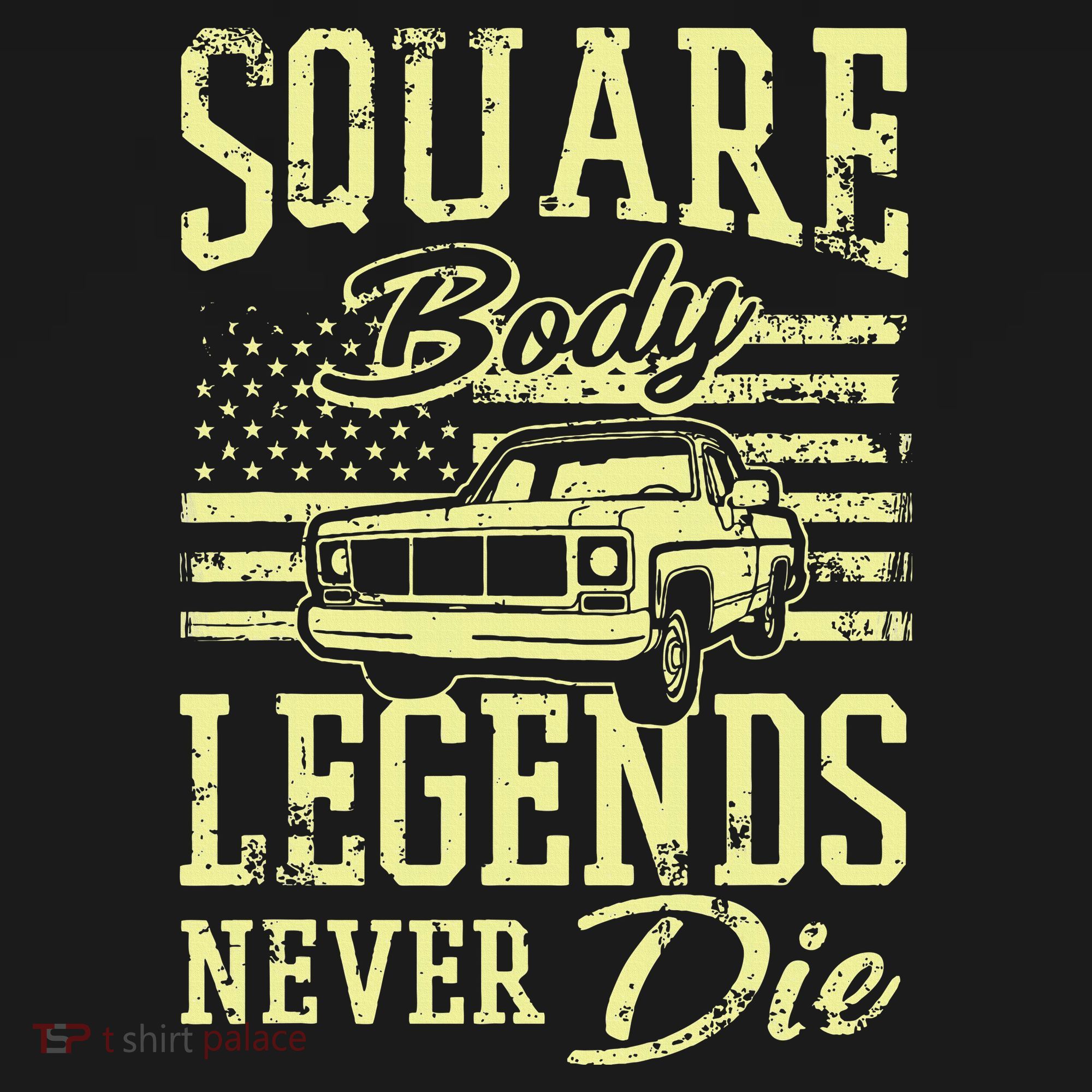Funny Squarebody American Flag Classic Truck Women's Hoodie