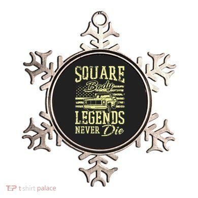 Funny Squarebody American Flag Classic Truck Ornament