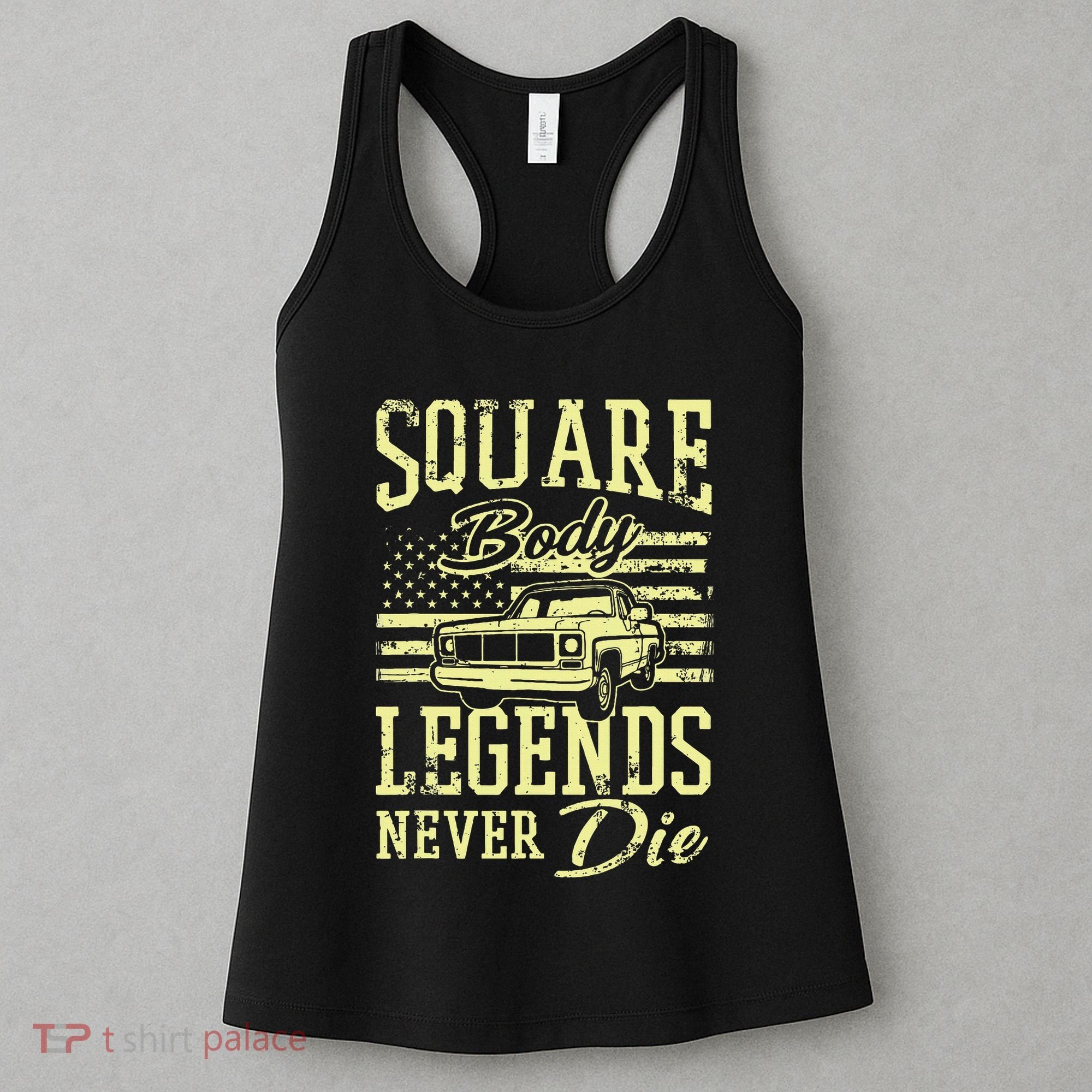 Funny Squarebody American Flag Classic Truck Women's Tank Top