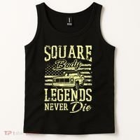 Funny Squarebody American Flag Classic Truck Tank Top thumb 2
