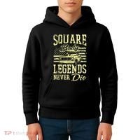 Funny Squarebody American Flag Classic Truck Kids Hoodie thumb 4