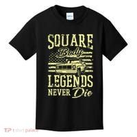 Funny Squarebody American Flag Classic Truck Kids T-Shirt thumb 0