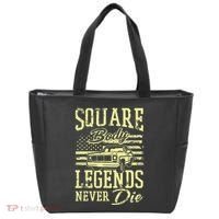 Funny Squarebody American Flag Classic Truck Tote Bag thumb 0