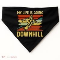 Funny Snowboarding Art For Women Snowboard Snowboarder USA-Made Doggie Bandana thumb 0