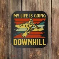 Funny Snowboarding Art For Women Snowboard Snowboarder Coaster thumb 0