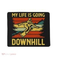 Funny Snowboarding Art For Women Snowboard Snowboarder Mousepad thumb 0