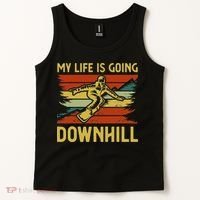 Funny Snowboarding Art For Women Snowboard Snowboarder Tank Top thumb 2