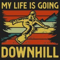 Funny Snowboarding Art For Women Snowboard Snowboarder Golf Towel thumb 3
