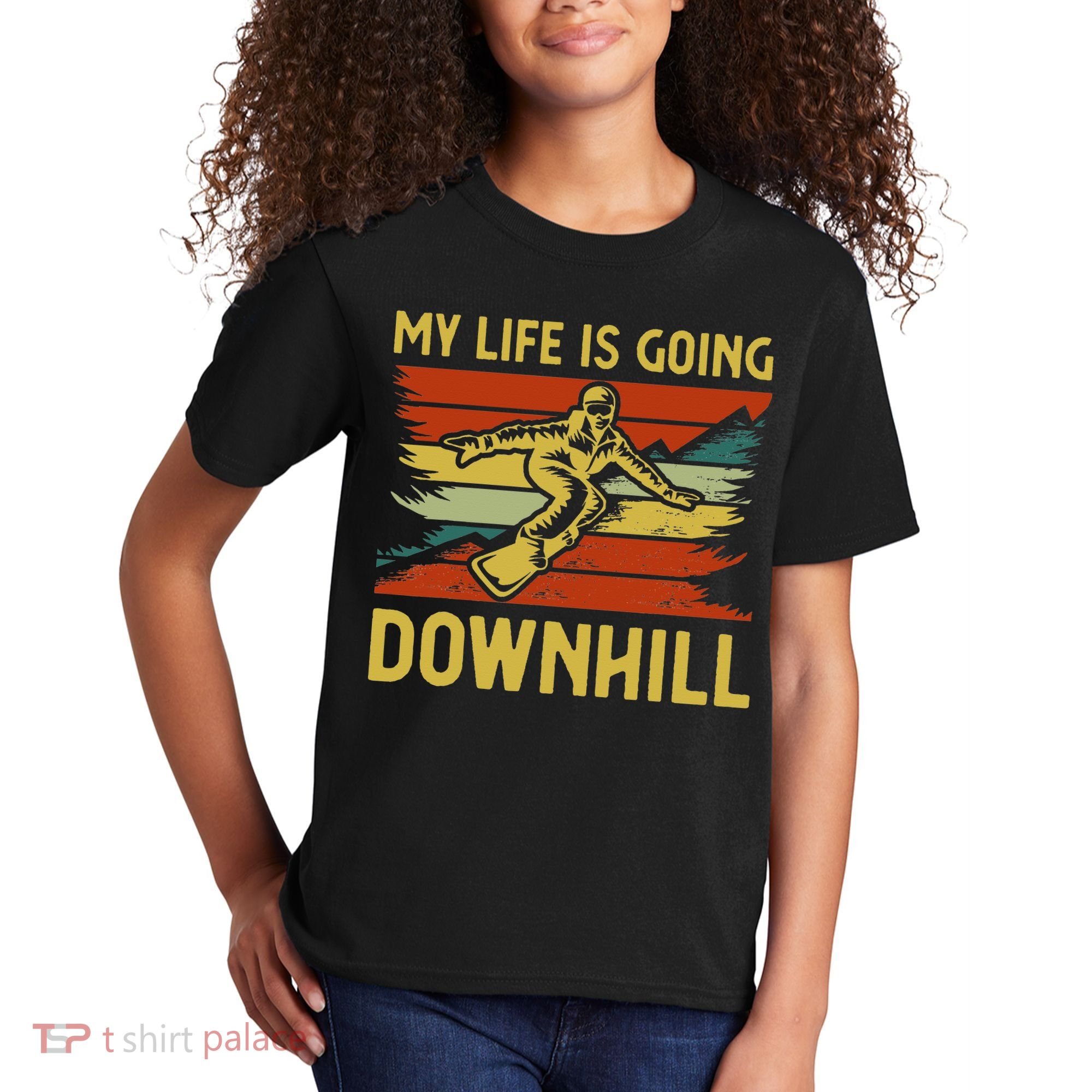 Funny Snowboarding Art For Women Snowboard Snowboarder Kids T-Shirt