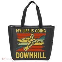 Funny Snowboarding Art For Women Snowboard Snowboarder Tote Bag thumb 0