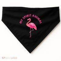 Flamingo Spirit Animal Cute Flamingo Lover USA-Made Doggie Bandana thumb 0