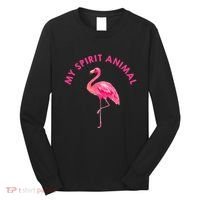 Flamingo Spirit Animal Cute Flamingo Lover Long Sleeve Shirt thumb 0