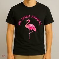 Flamingo Spirit Animal Cute Flamingo Lover T-Shirt thumb 3