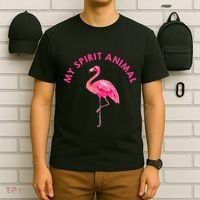 Flamingo Spirit Animal Cute Flamingo Lover T-Shirt thumb 6
