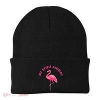 Flamingo Spirit Animal Cute Flamingo Lover Beanie thumb 0