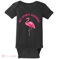 Flamingo Spirit Animal Cute Flamingo Lover Baby Bodysuit thumb 0