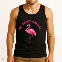 Flamingo Spirit Animal Cute Flamingo Lover Tank Top thumb 3