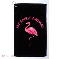 Flamingo Spirit Animal Cute Flamingo Lover Golf Towel thumb 0
