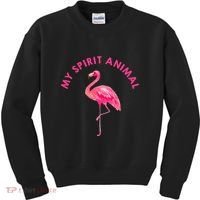 Flamingo Spirit Animal Cute Flamingo Lover Kids Sweatshirt thumb 0