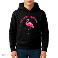 Flamingo Spirit Animal Cute Flamingo Lover Kids Hoodie thumb 4