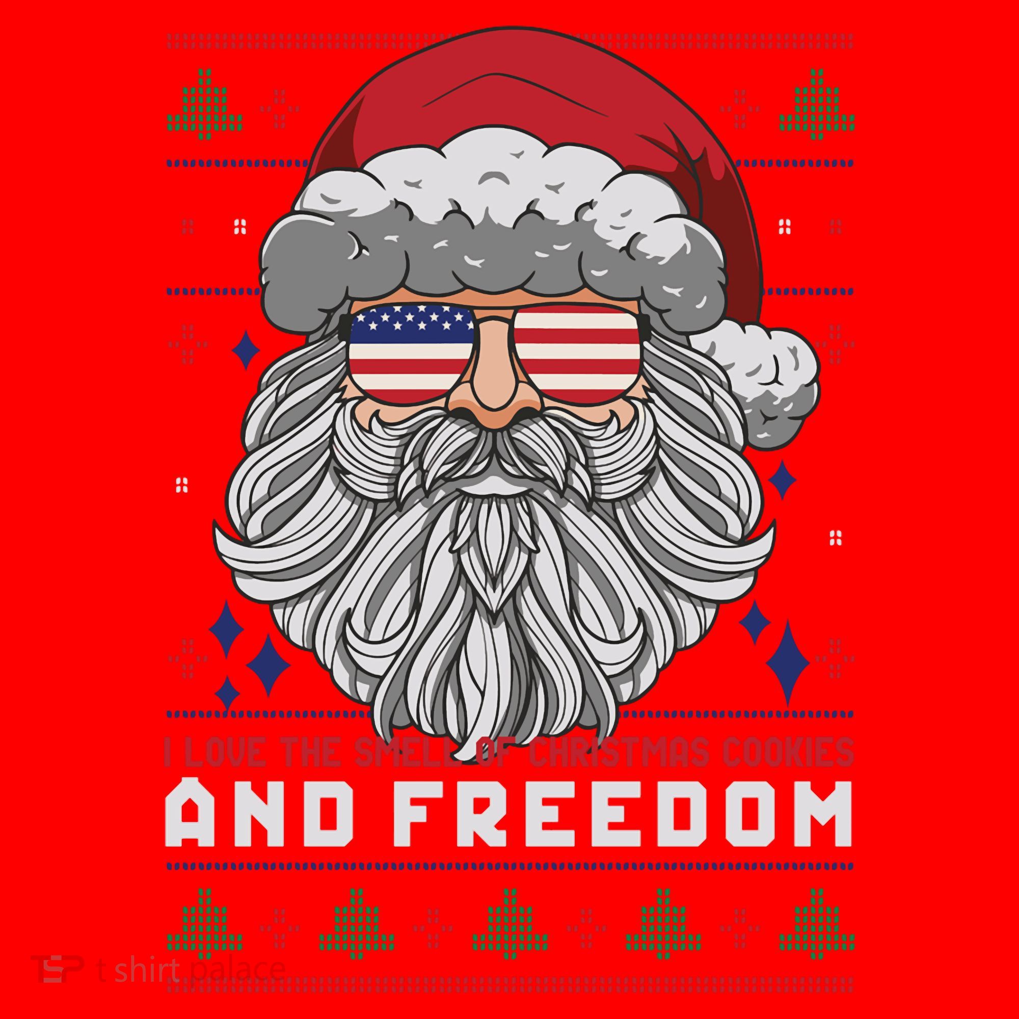 Funny Santa American Flag Freedom Patriotic Merry Christmas Santa Hat