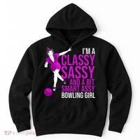Funny Smart Assy Bowling Girl Gift For Classy Bowler Women Hoodie thumb 0