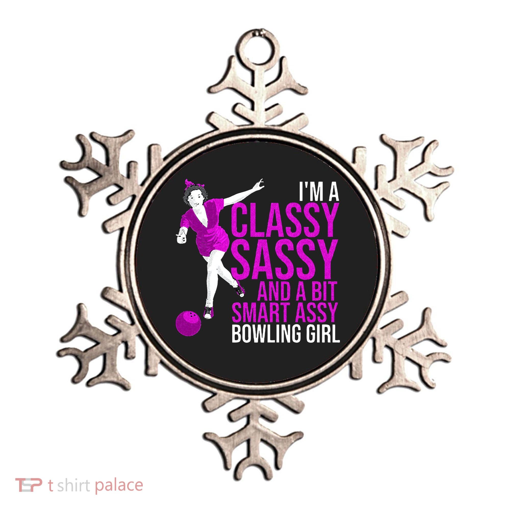 Funny Smart Assy Bowling Girl Gift For Classy Bowler Women Ornament