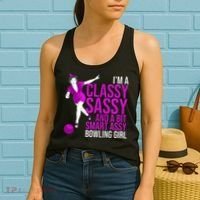 Funny Smart Assy Bowling Girl Gift For Classy Bowler Women Women's Tank Top thumb 2