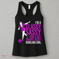 Funny Smart Assy Bowling Girl Gift For Classy Bowler Women Women's Tank Top thumb 3