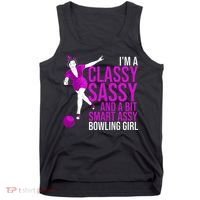 Funny Smart Assy Bowling Girl Gift For Classy Bowler Women Tank Top thumb 0