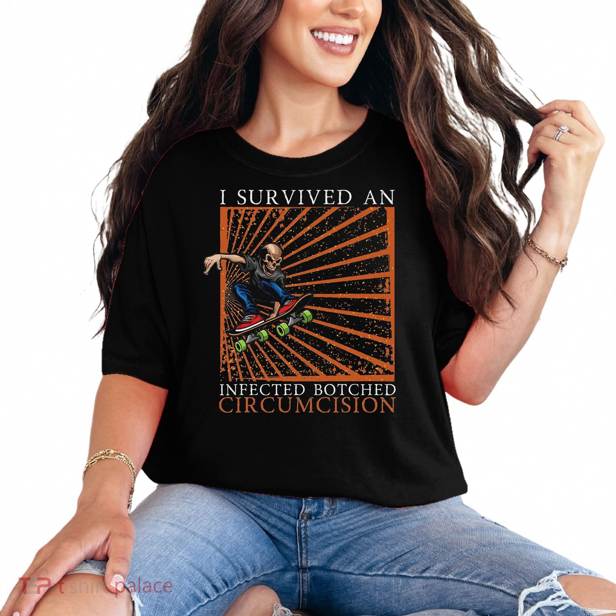 Funny Survived An Infected Botched Circumcision Meme Weird Comfort Colors T-Shirt
