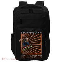 Funny Survived An Infected Botched Circumcision Meme Weird Impact Tech Backpack thumb 0