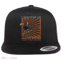 Funny Survived An Infected Botched Circumcision Meme Weird Flat Bill Trucker Hat thumb 0
