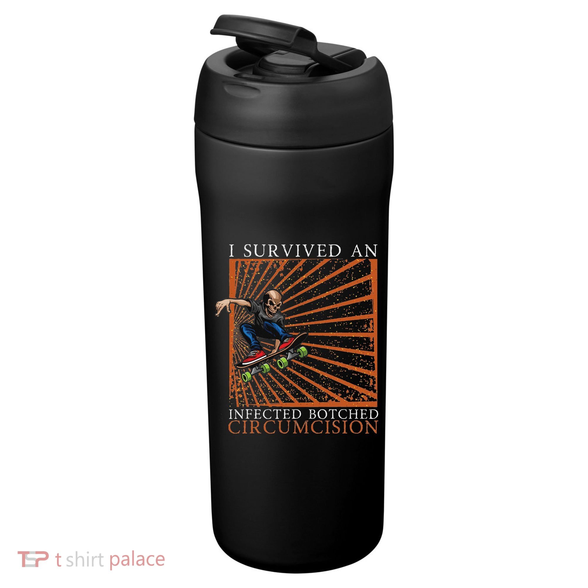 Funny Survived An Infected Botched Circumcision Meme Weird 24oz Duet Stainless Steel Tumbler
