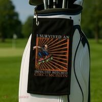 Funny Survived An Infected Botched Circumcision Meme Weird Golf Towel thumb 2