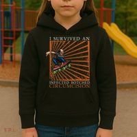 Funny Survived An Infected Botched Circumcision Meme Weird Kids Hoodie thumb 3