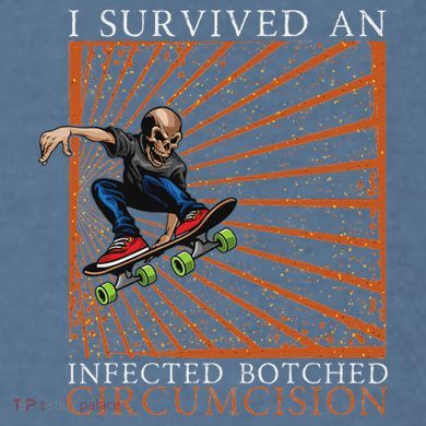 Funny Survived An Infected Botched Circumcision Meme Weird Comfort Colors Garment-Dyed Hooded Sweatshirt