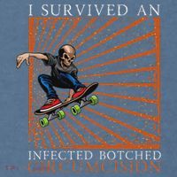 Funny Survived An Infected Botched Circumcision Meme Weird Comfort Colors Garment-Dyed Hooded Sweatshirt thumb 2
