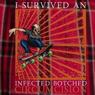 Funny Survived An Infected Botched Circumcision Meme Weird Women's Flannel Plaid Pajama Pants