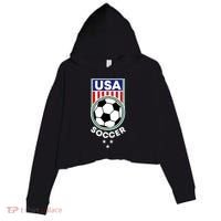 Football Soccer Awesome USA Soccer Crop Fleece Hoodie thumb 0